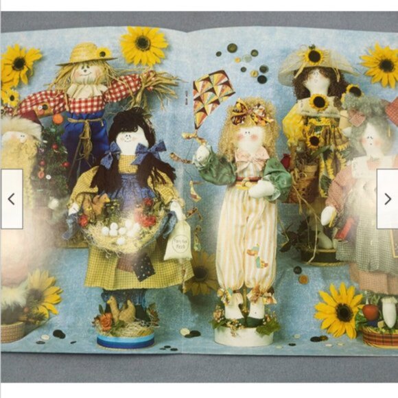 Country Cuties Decor Centerpiece Stand Up Dolls Karen Hamlet Craft Pattern Book - Picture 2 of 3